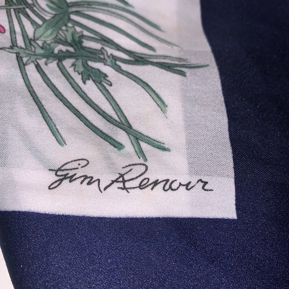 Jim Renoir Floral Sheer Contemporary 100% Polyester Made In Italy Scarf - Picture 2 of 7